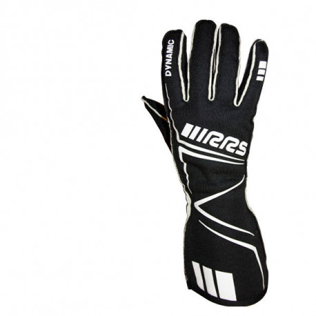 Rukavice FIA trkaće rukavice RRS DYNAMIC 2 (vanjsko šivanje), crna | race-shop.hr
