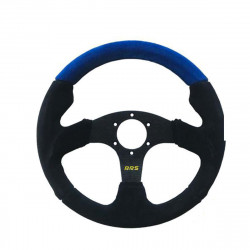 Sportski volan s 3 kraka RRS RACER, 320mm, brušena koža, bez uvlačenja, crna/plava