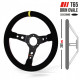 Volani Sportski volan s 3 kraka RRS Monte Carlo, 350mm, brušena koža, 65mm uvlačenje, crna/žuta | race-shop.hr
