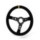 Volani Sportski volan s 3 kraka RRS Monte Carlo, 350mm, brušena koža, 65mm uvlačenje, crna/žuta | race-shop.hr