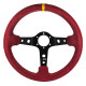 Volani Sportski volan s 3 kraka RRS Corsa 90, 350mm, brušena koža, 90mm uvlačenje, crvena/crna/žuta | race-shop.hr