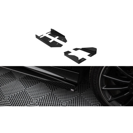 Body kit i vizualni dodaci MAXTON DESIGN bočna krila pragova za Mercedes-Benz A AMG-Line W176 Facelift, sjajna crna | race-shop.hr