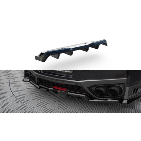 Body kit i vizualni dodaci Središnji stražnji difuzor (s vertikalnim prugama) Nissan GTR R35 Facelift | race-shop.hr