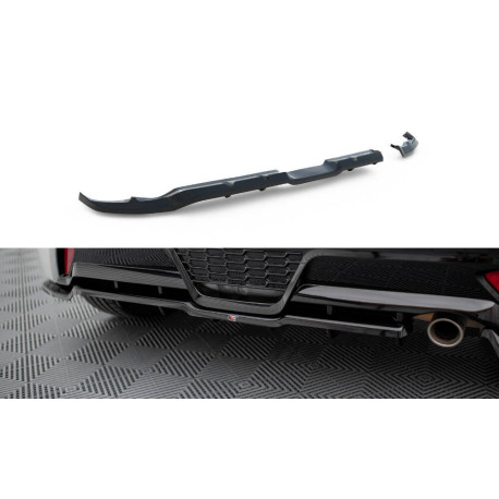 Body kit i vizualni dodaci MAXTON DESIGN središnji stražnji difuzor za Toyota Yaris GR Sport Mk4 (s vertikalnim prugama), sjajna crna | race-shop.hr