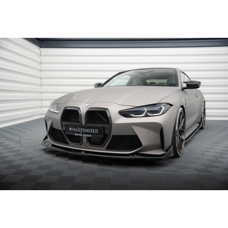 Body kit i vizualni dodaci MAXTON DESIGN prednji lip (CSL look) za BMW M4 G82 / M3 G80, sjajna crna, V4 | race-shop.hr