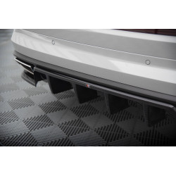 MAXTON DESIGN središnji stražnji difuzor za Skoda Kodiaq RS Mk1 Facelift (s vertikalnim prugama), sjajna crna