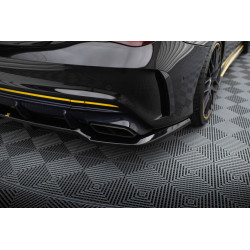 MAXTON DESIGN središnji stražnji difuzor za Mercedes-AMG CLA 45 C117 Facelift (s vertikalnim prugama), sjajna crna