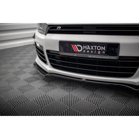 Body kit i vizualni dodaci MAXTON DESIGN prednji lip za Volkswagen Scirocco R Mk3, sjajna crna, V4 | race-shop.hr