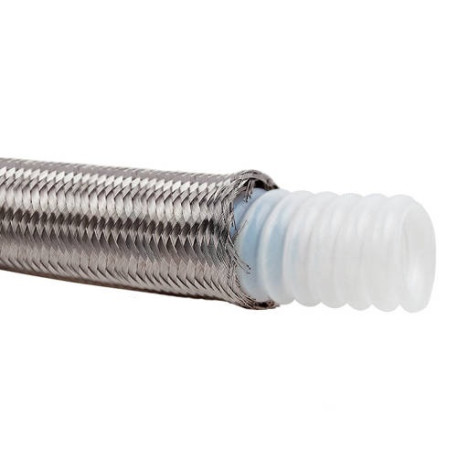 Crijeva za ulje Cijev za gorivo PTFE valovito s čeličnom pletenicom AN10 (14,3mm) - 1 m | race-shop.hr