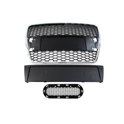 RACES maska za Audi A6 C6 RS-Style 04-09, krom-crna