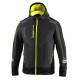SPARCO muška jakna s kapuljačom Technical SOFT-SHELL - sivo/žuta