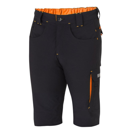 Oprema za mehaničare SPARCO Teamwork lagane kratke hlače za muškarce crna/narančaste | race-shop.hr