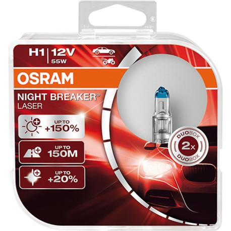 Žarulje i xenon svjetla Osram halogene žarulje NIGHT BREAKER LASER H1 (2 kom) | race-shop.hr
