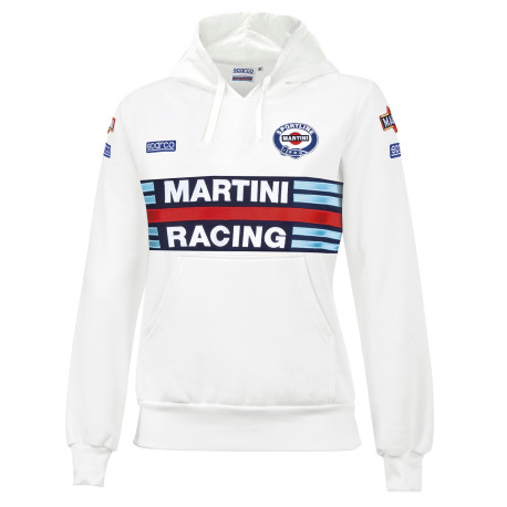 Dukserice i jakne Sparco MARTINI RACING ženska dukserica s kapuljačom, bijela | race-shop.hr