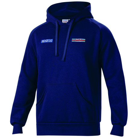 Dukserice i jakne SPARCO MARTINI RACING muška duksa s kapuljačom velike pruge - tamno plava | race-shop.hr