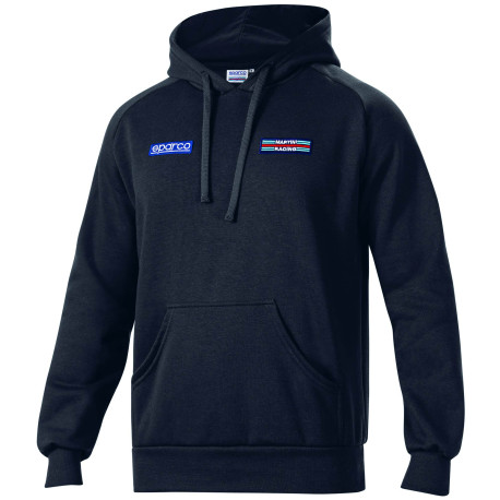Dukserice i jakne SPARCO MARTINI RACING muška duksa s kapuljačom velike pruge - crna | race-shop.hr