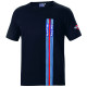 Majica SPARCO MARTINI RACING Stripes, crna