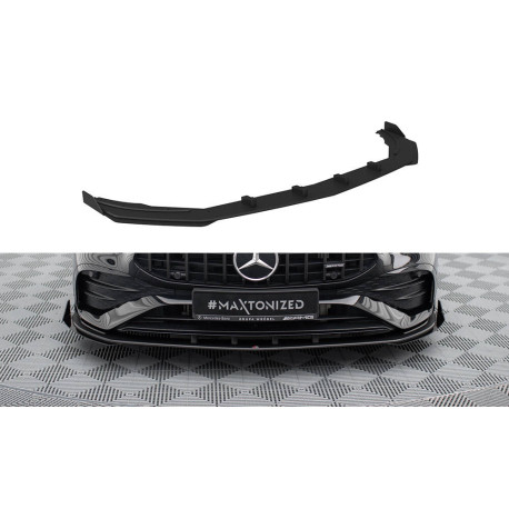 Body kit i vizualni dodaci MAXTON DESIGN prednji lip za Mercedes-AMG A35 W177 Facelift, crno-crvena + sjajna krila | race-shop.hr