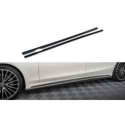 MAXTON DESIGN difuzori bočnih pragova za Mercedes-Benz S AMG-Line W222 Facelift, sjajna crna