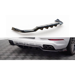 MAXTON DESIGN središnji stražnji difuzor za Porsche Cayenne Coupe Mk3 (s vertikalnim prugama), sjajna crna