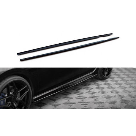 Body kit i vizualni dodaci MAXTON DESIGN difuzori bočnih pragova za Volkswagen Golf R Mk8, sjajna crna, V3 | race-shop.hr