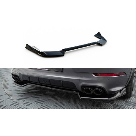 Body kit i vizualni dodaci MAXTON DESIGN središnji stražnji difuzor za Porsche Cayenne Mk3 Facelift, sjajna crna | race-shop.hr