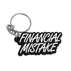 PVC gumeni privjesak za ključeve "Financial Mistake"