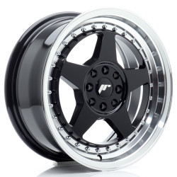 Felga Japan Racing JR6 16x7 ET25 4x100/108 Gloss Black w/Machined Lip