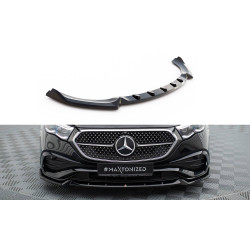 MAXTON DESIGN prednji lip za Mercedes-Benz E AMG-Line W214, sjajna crna, V2