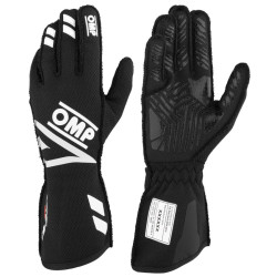 FIA trkaće rukavice OMP ONE EVO FX (vanjsko šivanje), crna