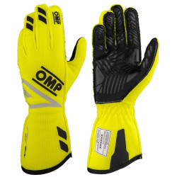 FIA trkaće rukavice OMP ONE EVO FX (vanjsko šivanje), fluo žuta