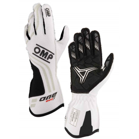 Rukavice Rukavice OMP ONE EVO X my2024 sa FIA homologacijom (vanjsko šivanje) bijele | race-shop.hr