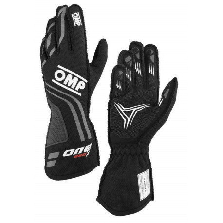 Rukavice FIA trkaće rukavice OMP ONE EVO X (vanjsko šivanje), crna | race-shop.hr