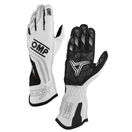 Rukavice FIA karting rukavice OMP KS-X (vanjsko šivanje), bijela | race-shop.hr