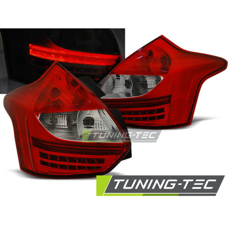 Farovi i rasvjeta FORD FOCUS 3 11-10.14 HATCHBACK RED WHITE LED | race-shop.hr