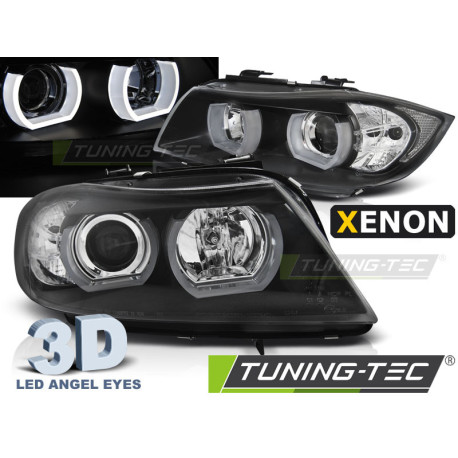Farovi i rasvjeta XENON FAROVI U-LED SVJETLO 3D CRNI za BMW E90/E91 03.05-08.08 | race-shop.hr