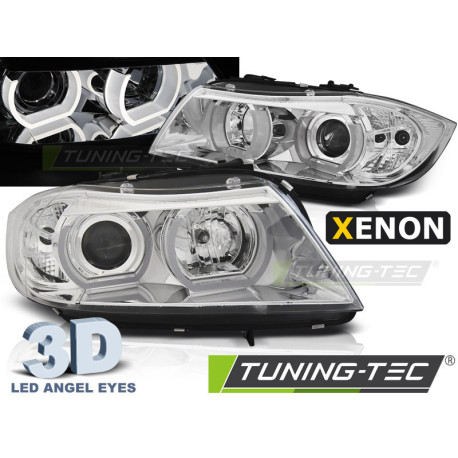 Farovi i rasvjeta XENON FAROVI U-LED SVJETLO 3D KROM za BMW E90/E91 03.05-08.08 | race-shop.hr