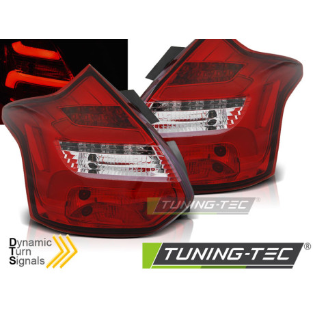 Farovi i rasvjeta FORD FOCUS 3 11-10.14 HATCHBACK STRAŽNJA SVJETLA RED WHITE LED SEQ IND. | race-shop.hr