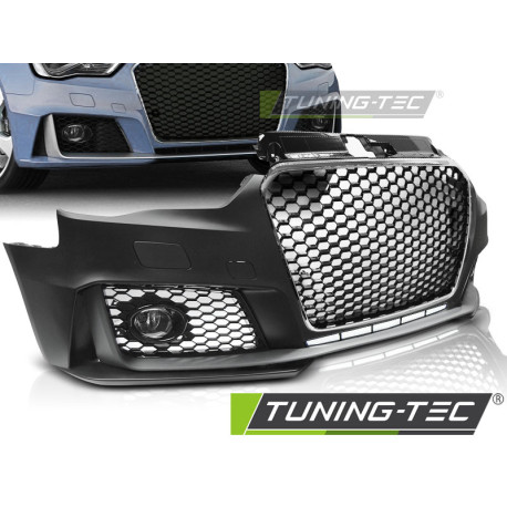 Body kit i vizualni dodaci PREDNJI BRANIK SPORT KROM CRNI za AUDI A3 12-16 | race-shop.hr