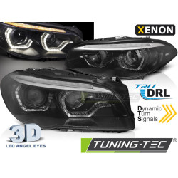 XENON FAROVI AFS ANGEL EYES LED DRL CRNI SEQ za BMW F10/F11 10-13