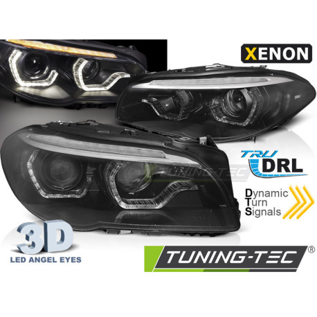 Farovi i rasvjeta XENON FAROVI ANGEL EYES LED DRL CRNI SEQ za BMW F10/F11 LCI 13-16 | race-shop.hr