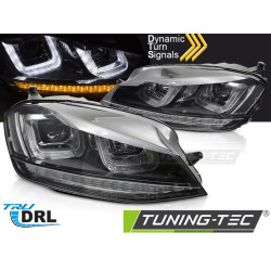FAROVI LIGHT SEQ BLACK WITH BLACK LINE odgovaraju VW GOLF 7 13-17