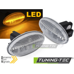 Bočni žmigavci Bijeli LED SEQ za PEUGEOT 107 206 307 CITROEN C1 C2 C3 C4