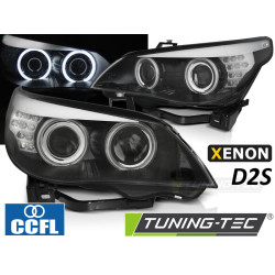 XENON D2S FAROVI CCFL ANGEL EYES CRNI LED INDICATOR za BMW E60/E61 03-04