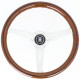 Volani Sportski volan s 3 kraka Nardi Classic ND36 Inlay, 360mm, drvo, 40mm uvlačenje, braon/srebrna/crna | race-shop.hr