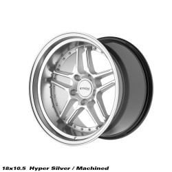 STROM DS-05 felga 18x10.5 5x120 72.6 ET10, Hyper Silver / Polished Dish