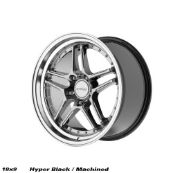 STROM DS-05 felga 18x9 5x100 73.1 ET35, Hyper Black / Polished Dish