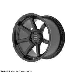 STROM DS-15 felga 18x10.5 5x114.3 73.1 ET10, Gloss Black / Satin Black Face
