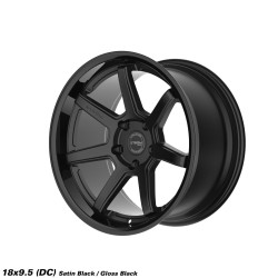 STROM DS-15 felga 18x9.5 5x114.3 73.1 ET10, Gloss Black / Satin Black Face