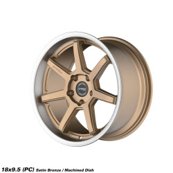 STROM DS-15 felga 18x9.5 5x114.3 73.1 ET30, Satin Bronze Face / Polished Dish